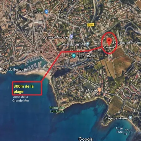 Au Calme, 200m Du Centre T2 Avec Balcon Et Parking * Cassis